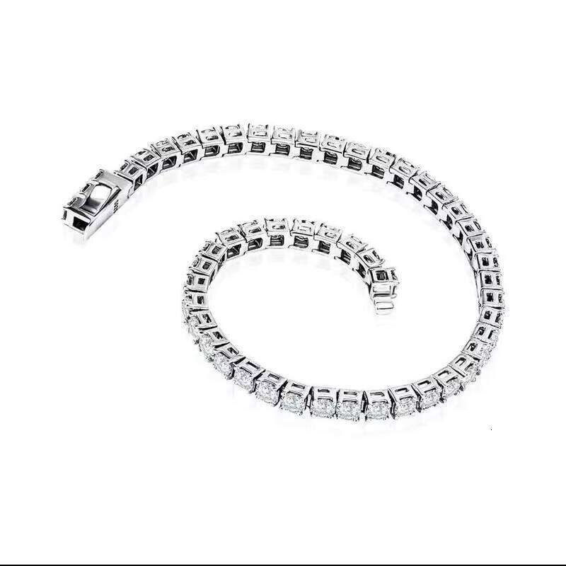 2023 Tennis Sterling Sier Moissanite Bracelet Women Men