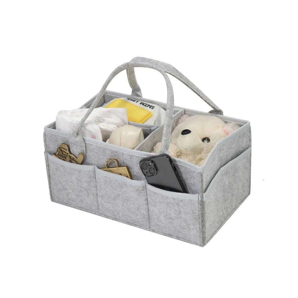Baby Stroller Organizer - Foldable Mommy Tote Bag Diaper Storage Hanging Basket | Portable & Thicken Design for Easy Access