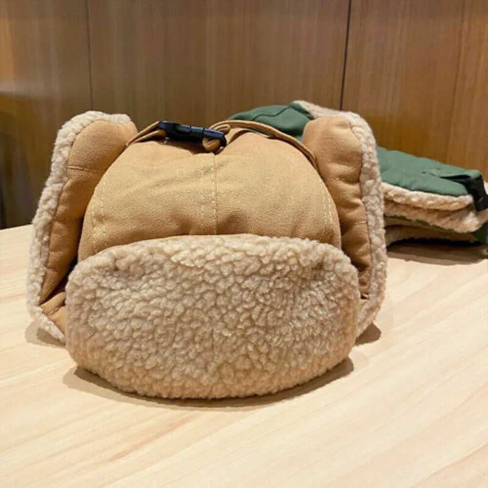 Men Winter Ear Fl Trper Hat Face Mask Fur Trooper Warm Snow Ski HatXJ250910