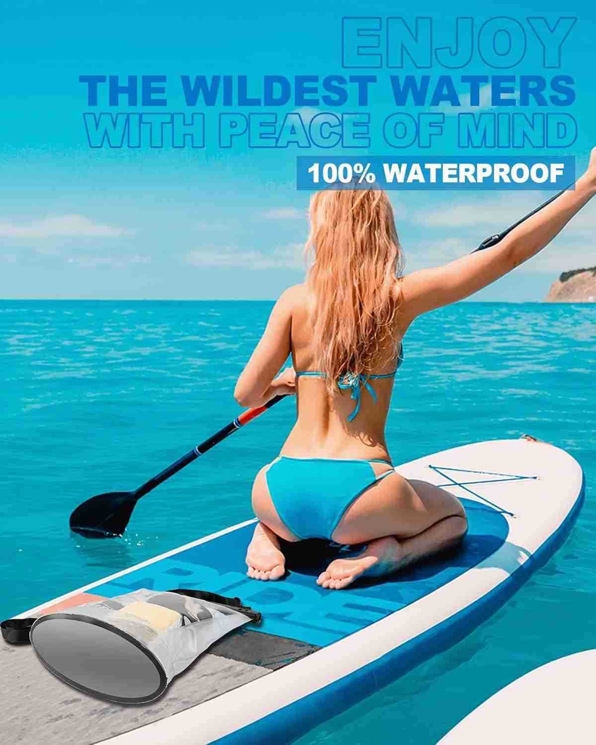 12L Waterproof Phone Pouch for iPhone 16 15 14 11 Pro Max S24 S21 Floating Large Capacity Dry Bag Stores Sunscreen Sunglasses Oversized Waterproof Bag