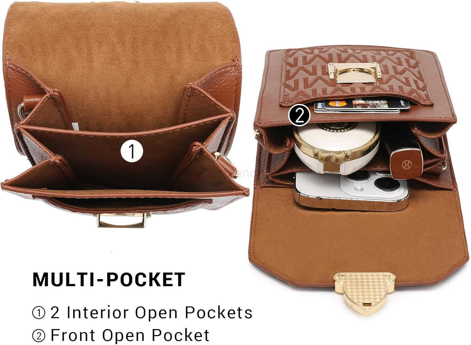 Women Fashion Signature Lightweight Cute Small Crossbody Bags Cell Phone Purse Wallet Shoulder Bag With Snap ClosureW250909