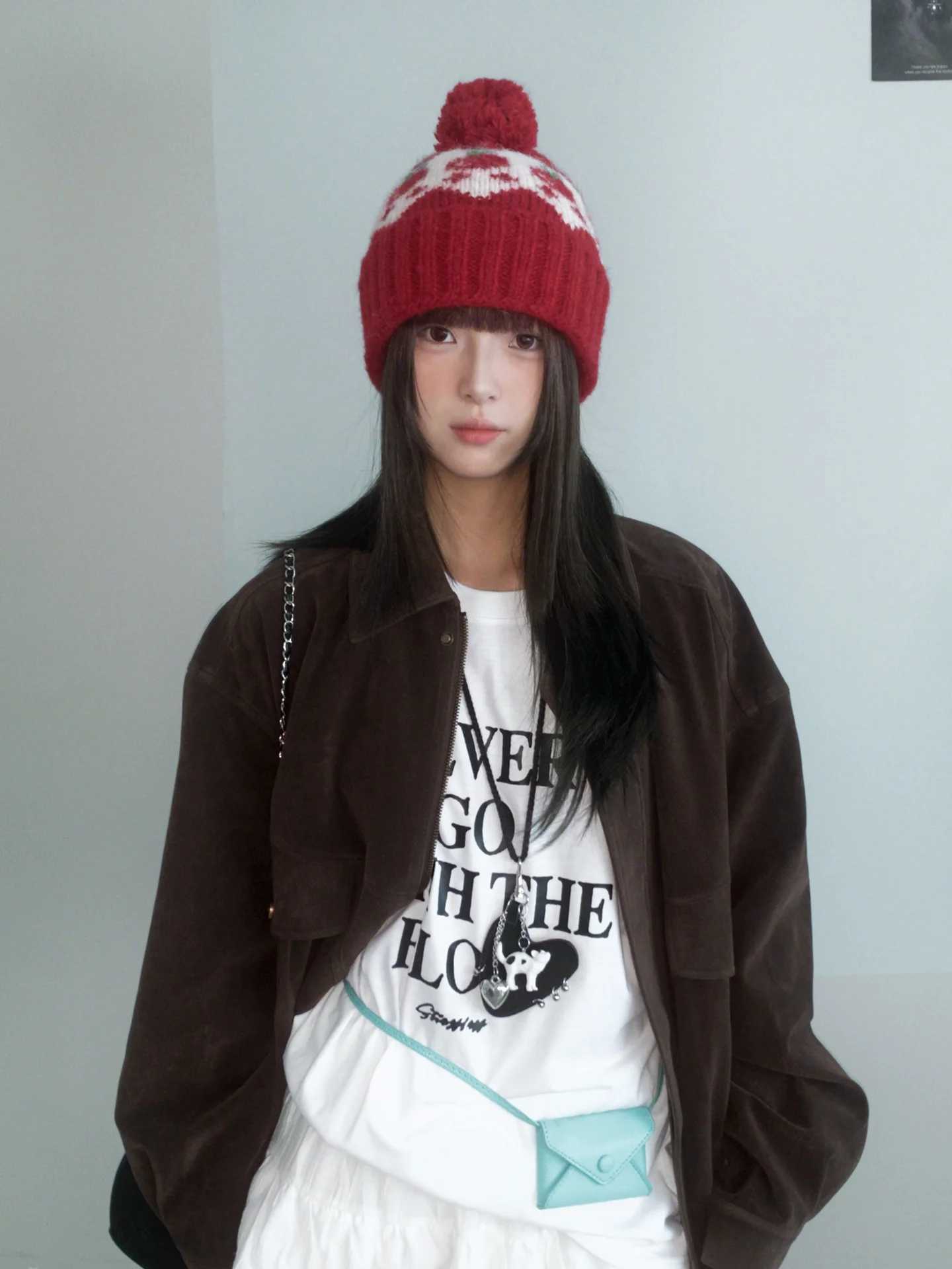 Woolen Hat For Women Autumn And Winter Warm Versatile Knitted Hat With Earmuffs Mountaineering Knitted HatXJ250910