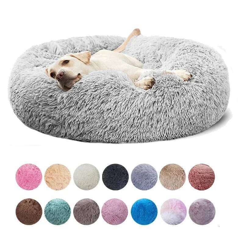 designer brand Super Soft Pet Cat Plush Full Size Washable Calm Donut Bed Comfortable Sleeping Artifact Suitable For All Kinds Of Cats