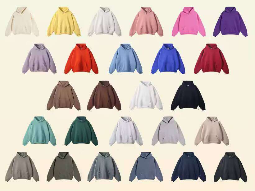 350gsm 100% Cotton Unisex Oversized with Puff Print and Embroidered Logo Fashion Wool Hoodie