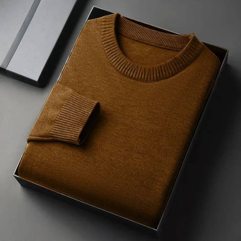 Men's Dress Crew Neck Slim Fit Lightweight Sweatshirts Knitted Pullover Streetwear Casual Fashion Long Sleeve Sweater dongdumaoyi