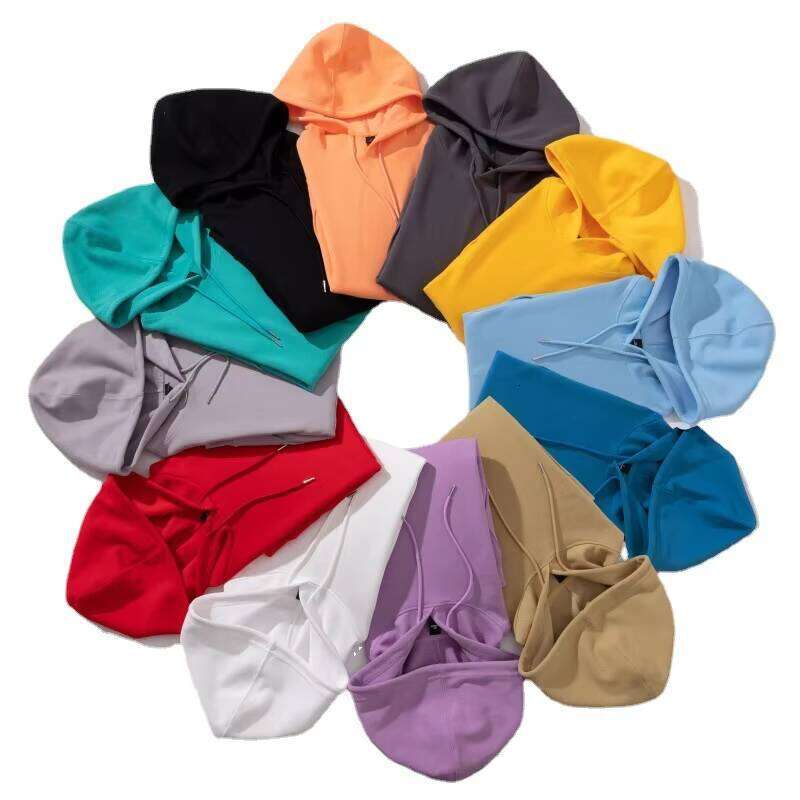 Polyester Cotton Blank 360 Gsm High Quality Drop Shoulder Streetwear Hoodie Men