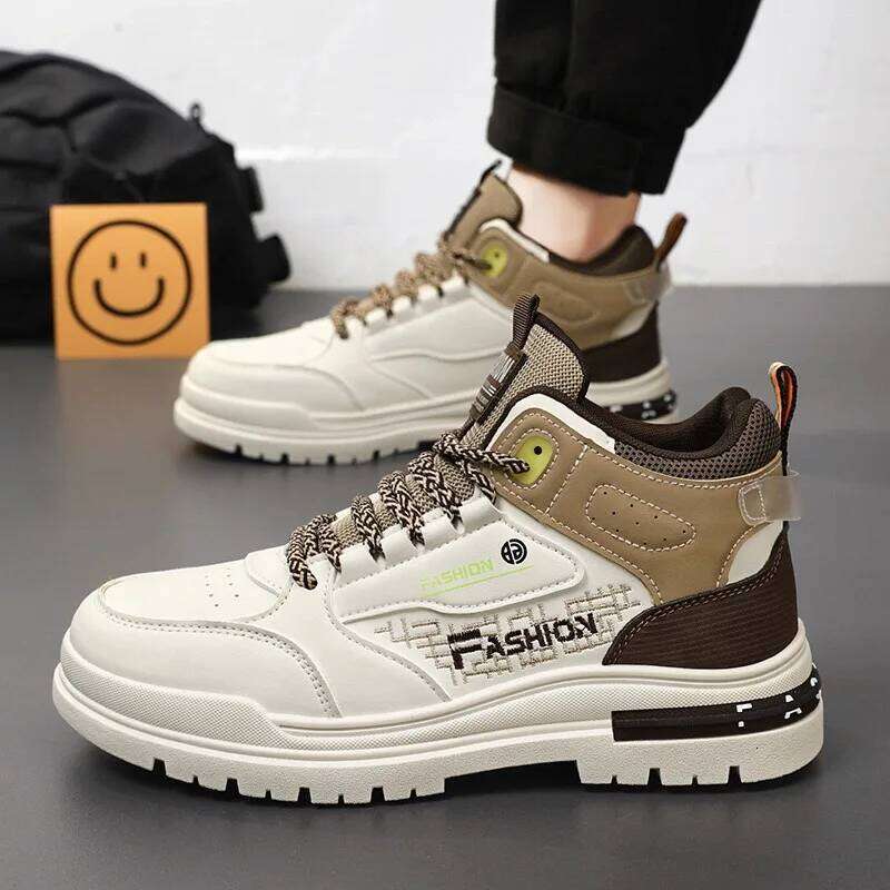 Men's Shoes Fashion High Top Sneakers High Quality Casual Shoes for Men Platform Ankle Boots Vulcanized Shoes Zapatillas Hombre