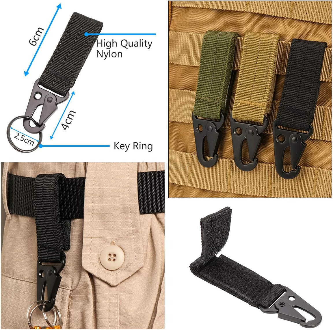 Tactical Cell Phone Holster Pouch Smartphone Pouch Cellphone Case Gadget Bag Molle Attachment Belt Holder Waist Bag for 4769 with US Flag Patch and Ge