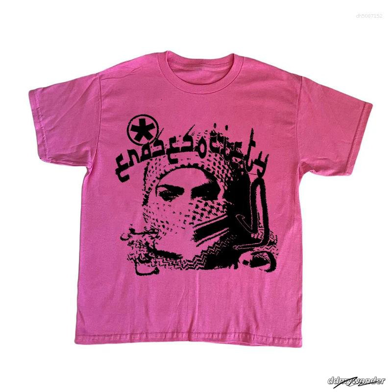 Men's T Shirts T-Shirt Grunge Goth Haruku Graphic Print O-Neck Tee Hip Hop Streetwear Loose Short Sleeve Punk Vintage Top ddmywonder ddmywonder
