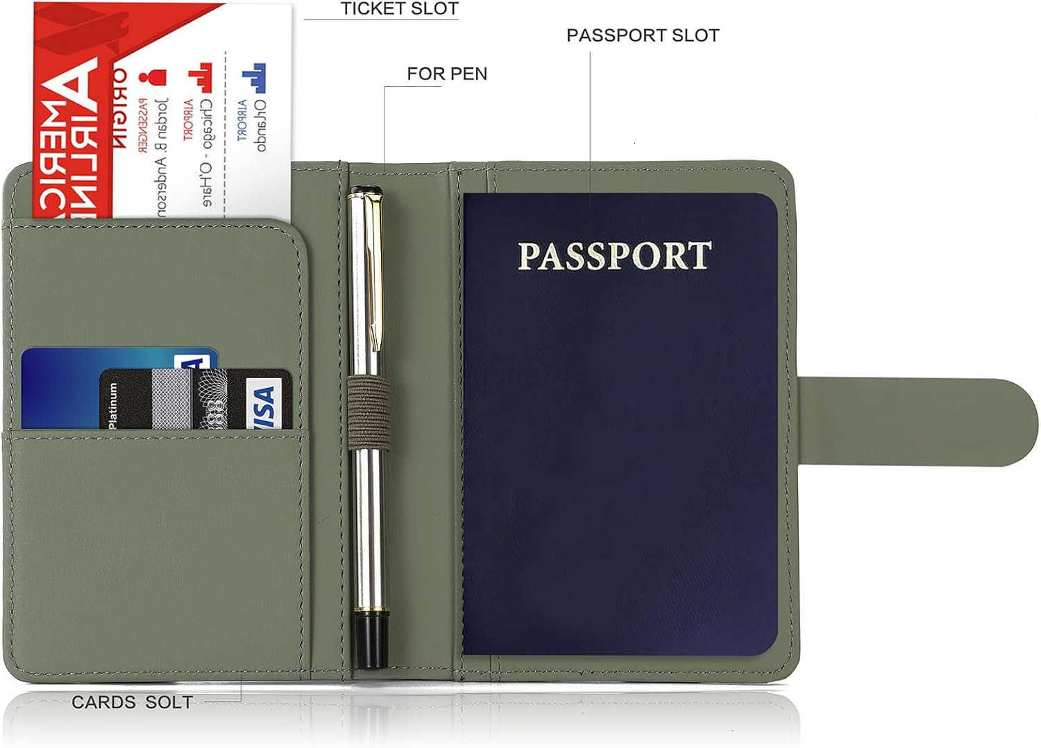 Premium Leather Passport Holder Covers Case Waterproof Rfid Blocking Travel Wallet Passport Holder with Pen Holder Cute Passport Book for WomenMenZ250