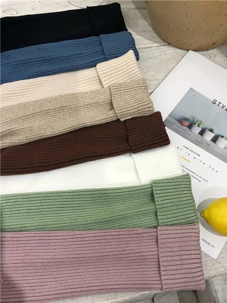 Turtleneck Womens 2025 Autumn Winter Tops Korean Slim Women Pullover Jumper Knitted Sweater Pull Femme Hiver Truien dongdumaoyi