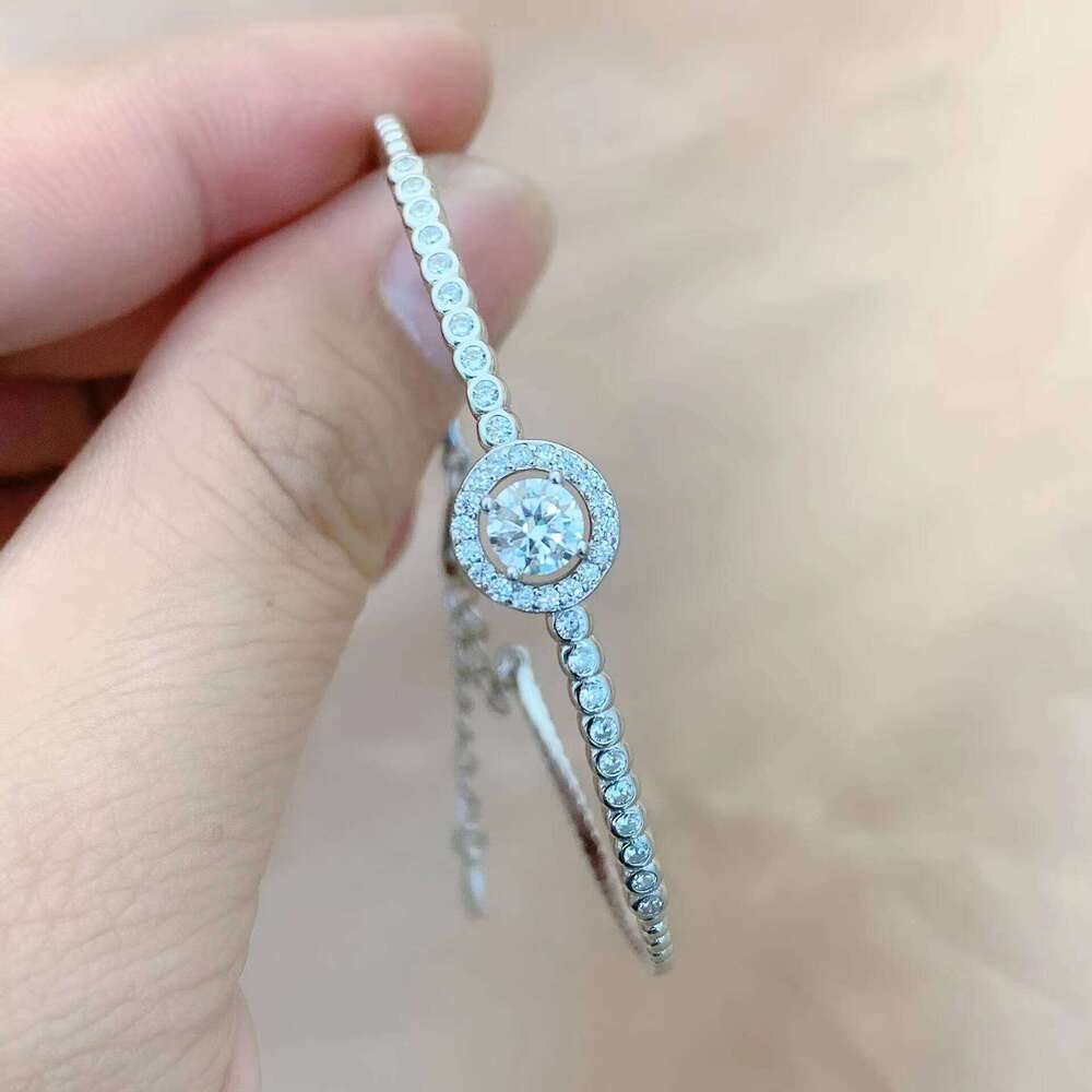 Toderi Factory 0.5CT VVS1 Bracelets Bangles Sier Fashion Jewelry Circling Setting Moissanite Bracelet for Women