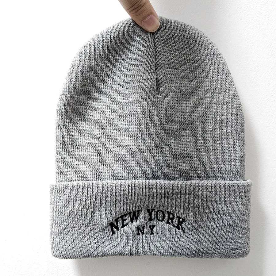 Unisex broidered Beanies NEW YORK NY Knitted hats Winter thick s Men Wen Warmer Bonnet hat G250910