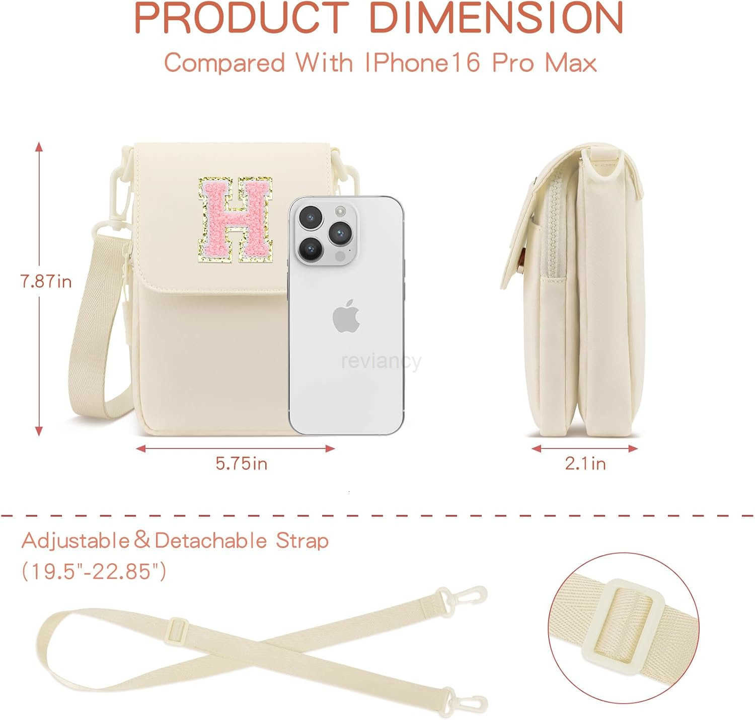 Birthday Gifts for Girls Crossbody Purse Small Initial Cell Phone Purse Triple Compartment Crossbody BagsW250910