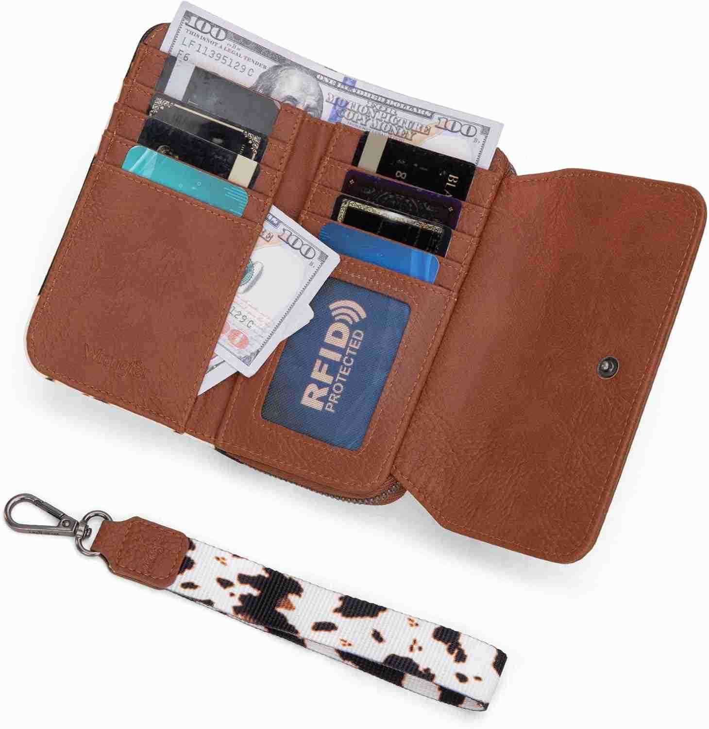 Wallet for Women Minimalist Clutch Wristlet Purse RFID Blocking CARD HolderZ250910