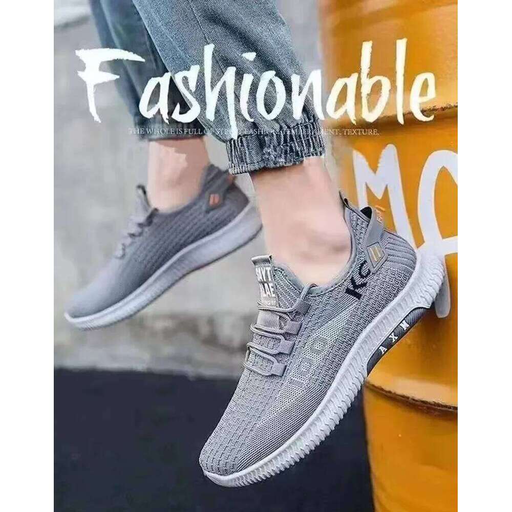 Men's shoes Lightweight men's shoes Breathable casual mesh shoes High elastic cushioned soft sole jogging shoes for lovers