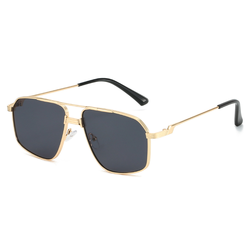 Cross-border new retro metal sunglasses women's fashion high-end sun protection sunglasses men's oval small frame glasses trend