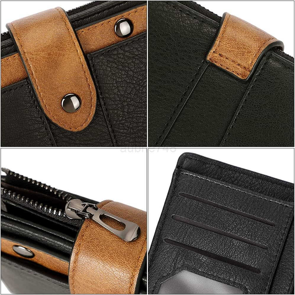Small Wallet for Women Leather Slim Womens Wallet Bifold Multi Card Holder Organizer Designer with Removable ID WindowZ250910