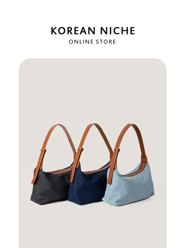 Autumn Winter Summer New Cowboy Cloth Niche Commuter Senior Feeling Restoring Ancient Ways Design One Shoulder And Package