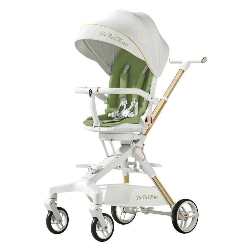Foldable High Landscape Twoway Trolley Multifunctional Travel Stroller Lightweight Stroller Adjustable Push Rod W250910