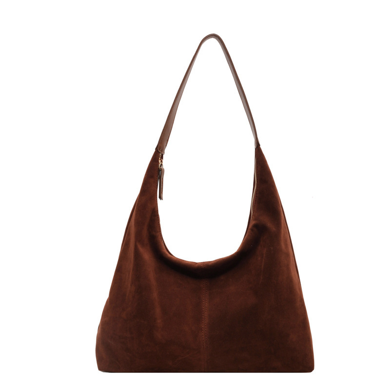 Free shipping designer Suede Bag for Women Autumn New Trendy Solid Color Shoulder Bag Casual Large Capacity Commuter Bag Tote Bag