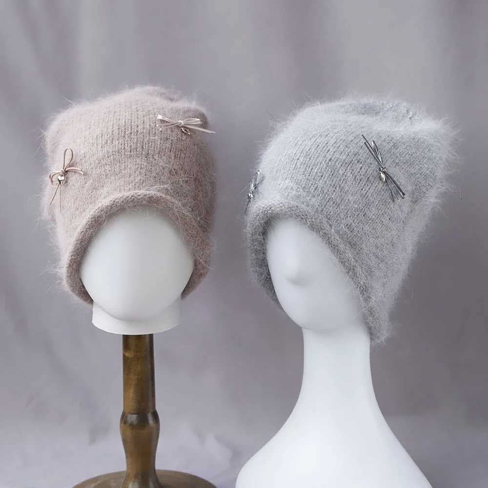 Angora rabbit hair outdoor deep hat mens soviet hat wts hat for womens winter hat Rattan hat Fur hat Cute hat fleece knit hXJ250910