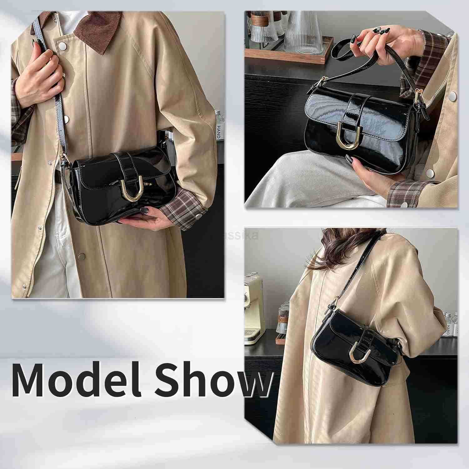 Small Shoulder BagY2K Purse for Women PU Leather Tote Handbag Clutch Purse with 2 Removable Straps Crossbody Bags M250909