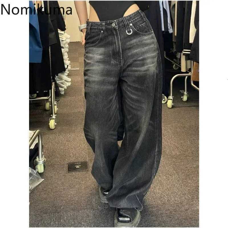 Pantalon Femme Autumn Winter Wide Leg Pants High Waisted Loose Jeans Woman Vintage Street Fashion Harajuku Y2K Pant Trousers Z250910