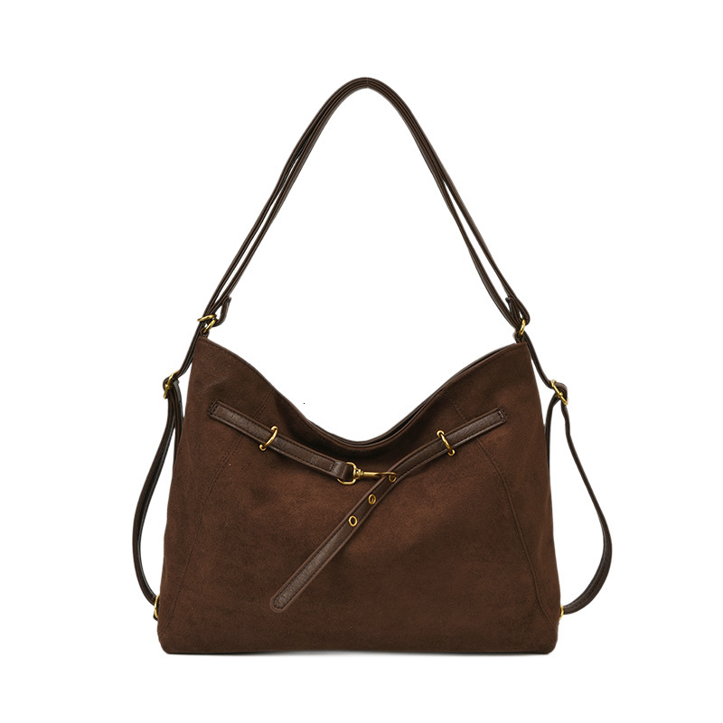 Free shipping designer Vintage Suede Tote Bag for Women Simple Texture Versatile Backpack Large Capacity High-End Commuter Bag Shoulder Bag Crossbody 