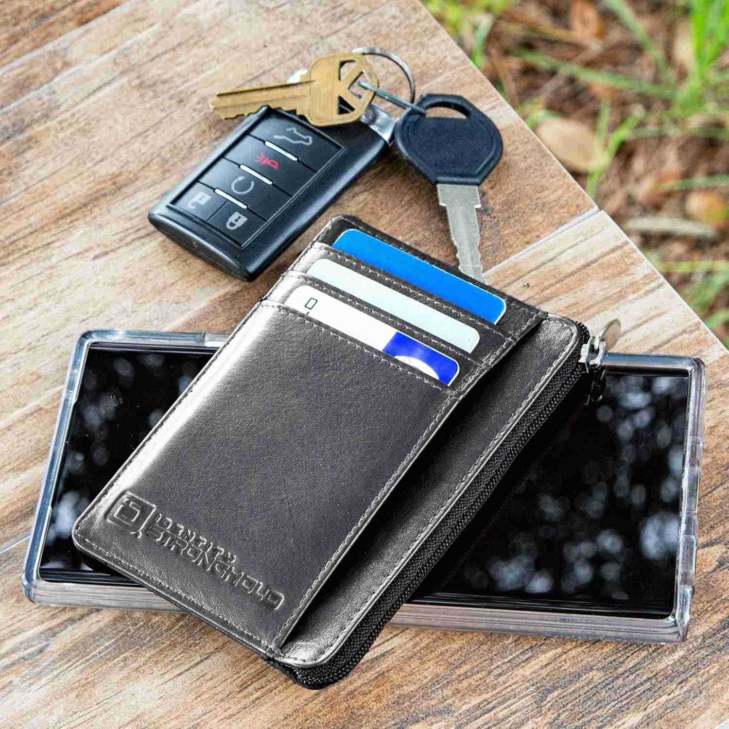 Stronghold Mens RFID Wallet Black SmallZ250910