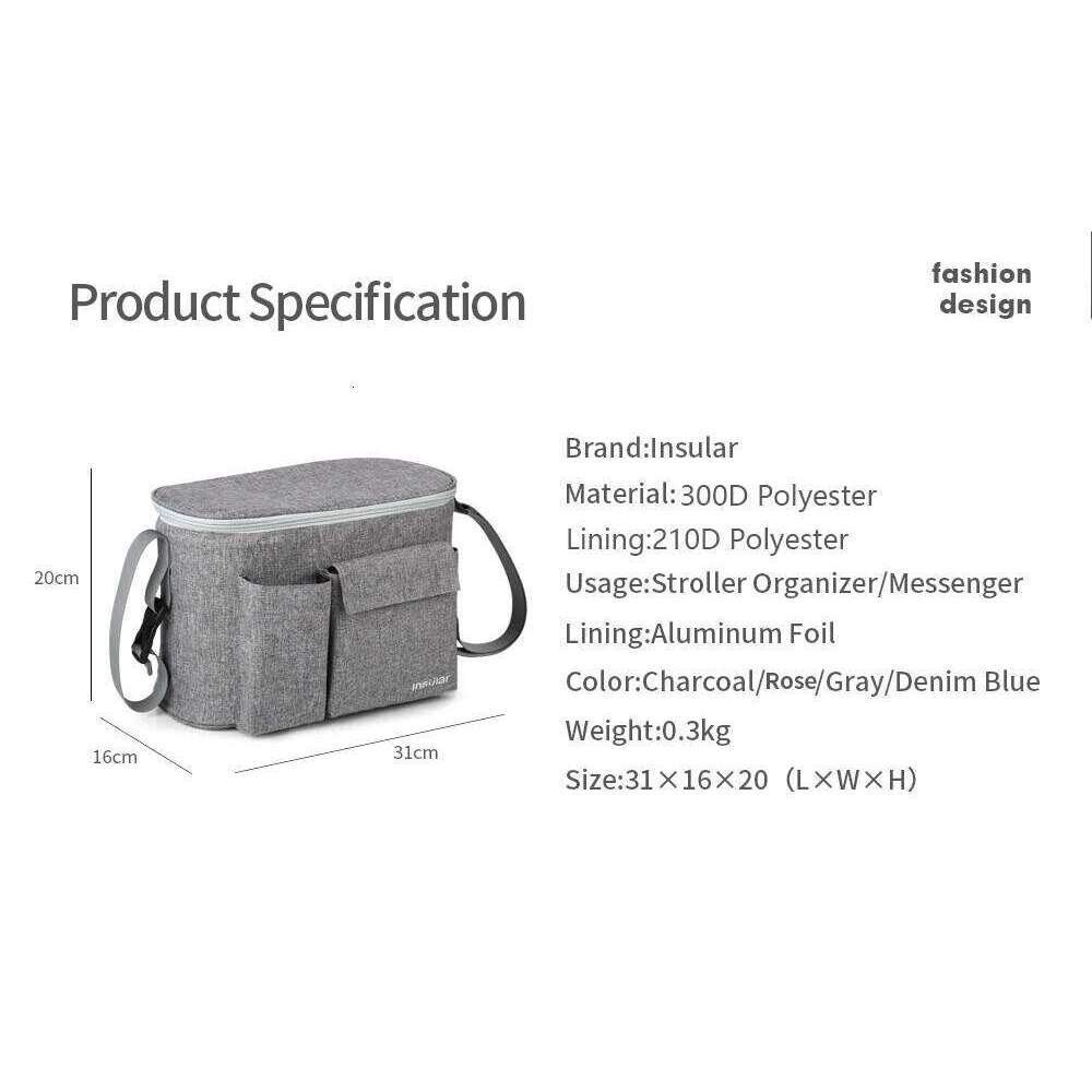 INSULAR Baby Diaper Bags Stroller Nappy Hanging Packages Maternity Nursing Tote Pack Pram By Cart Mommy Infant For Travelling