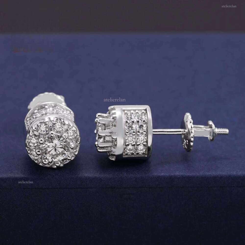 Wholesale Pass Dia Tester Hot Selling Fine Jewelry Men Women Earring Sterling Sier Hiphop VVS Moissanite Stud Earrings