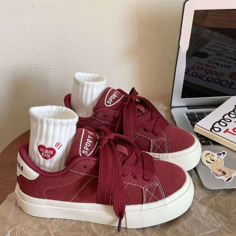 Canvas for Women 2025 Spring and Autumn New Style Shoes Ins Trend Versatile Niche Student Thick-Soled Casual Sneakers