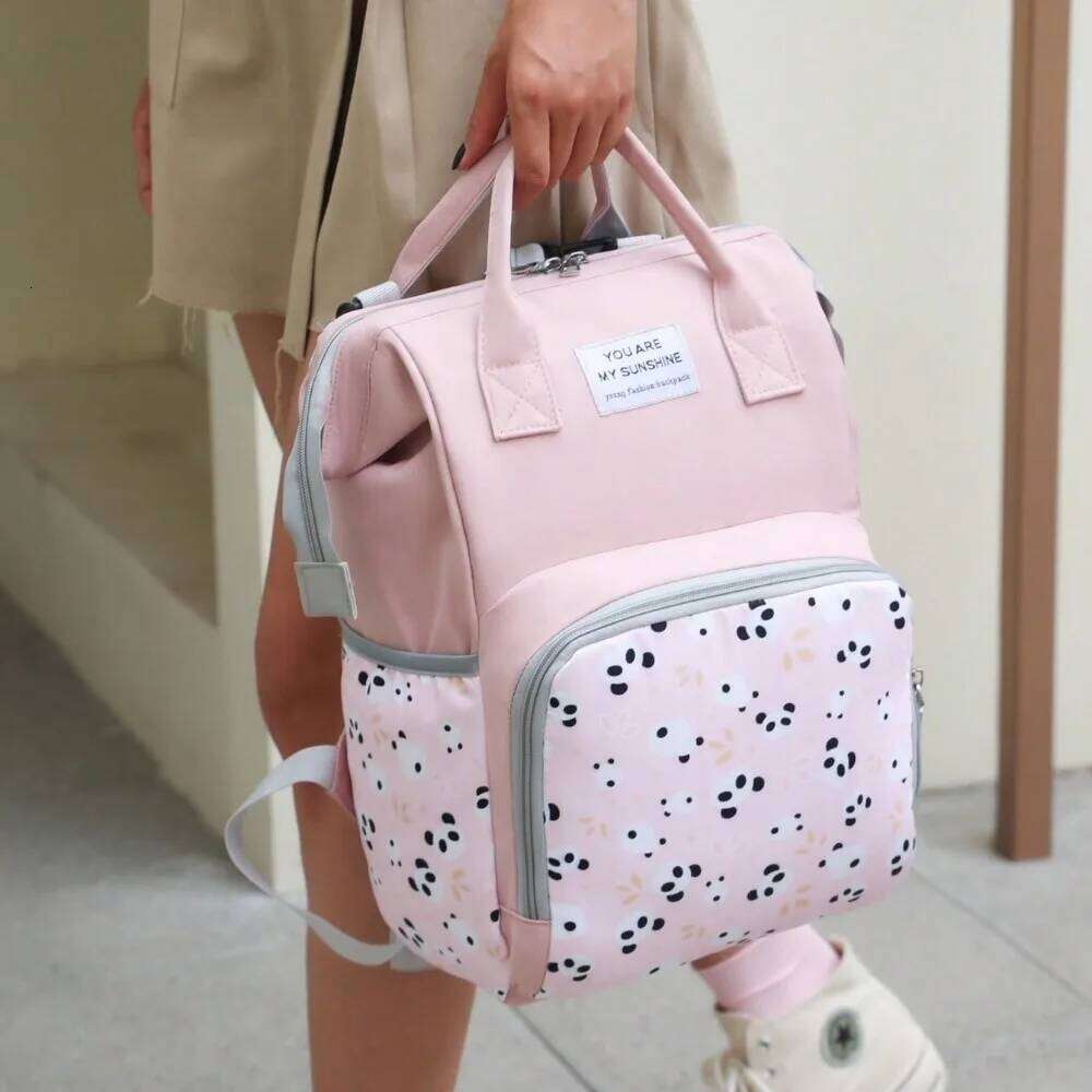 Mommy Multifunctional Waterproof Insulated Backpack Large Capacity Maternity Travel Changing Bag Stroller Strap Schoolbag