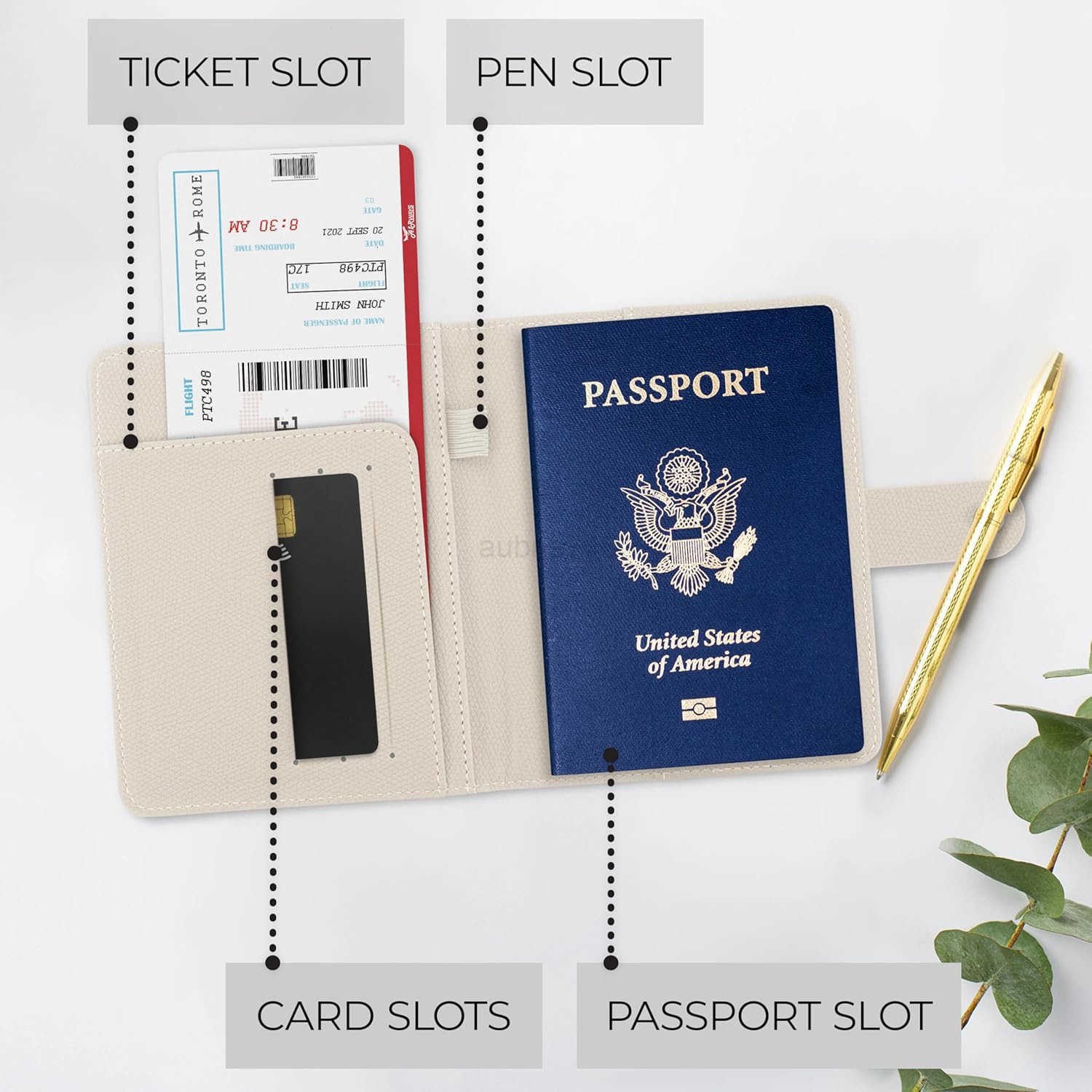 Beautiful Passport Holder for Travel Cute Cover with Pen Holder to Keep Your Travel Documents Organized Safe Quality Passport Wallet for Women Men and