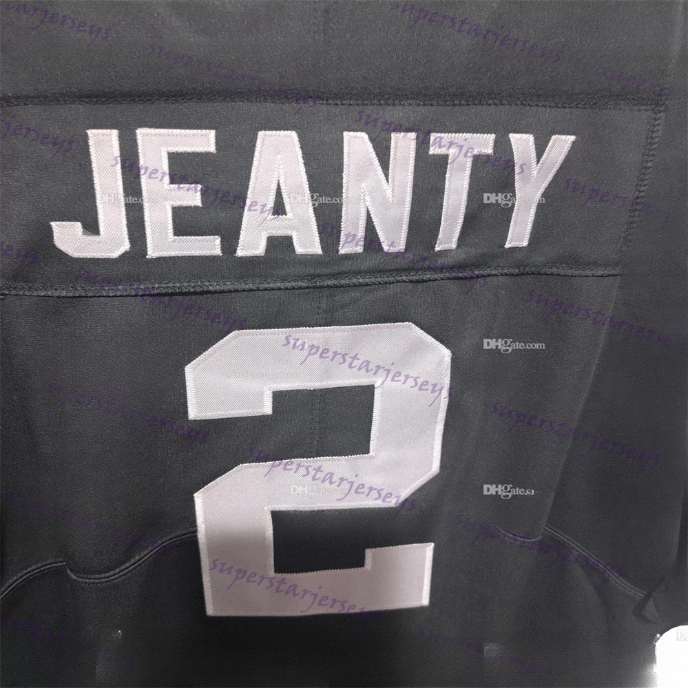 Personalized Custom Football Jersey Asthon Jeanty Brock Bowers Maxx Crosby Carter Bradley Jackson Custom Embroidered Letter Number