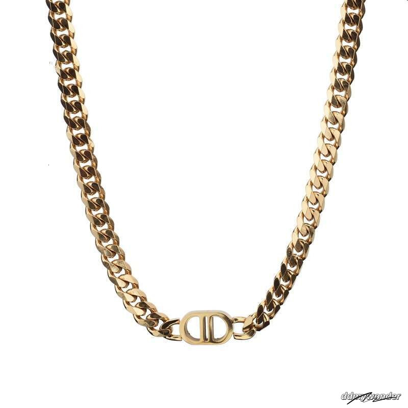 Stainless Jewelry Titanium Steel Double D Clavicle Chain Gold Necklace Unisex Couple Niche Bracelet Bangle ddmywonder ddmywonder ddmywonder