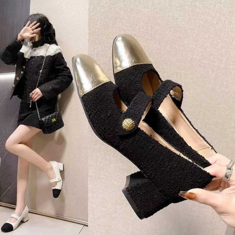 Womens Mary Jane High Heels 2024 New Fashion Elegant Square Heel Thick Heel Classic Versatile Women Single Shoes W250910
