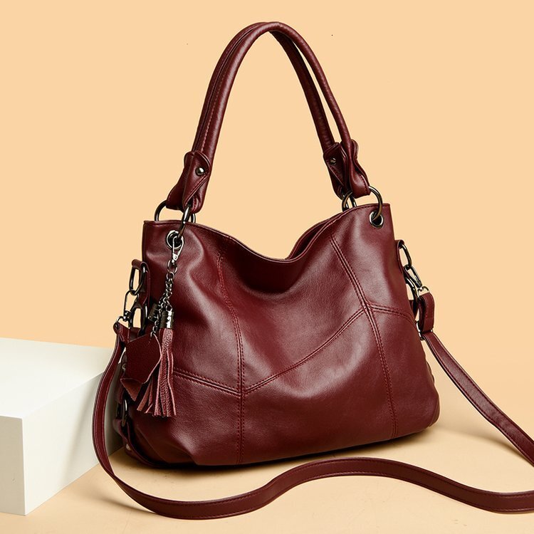 Free shipping designer New Large Polyester Retro Bag Fashion Patchwork PU Tassel Handbag Shoulder Bag Tote Bag Crossbody Bag Commuter Bag Women Bag