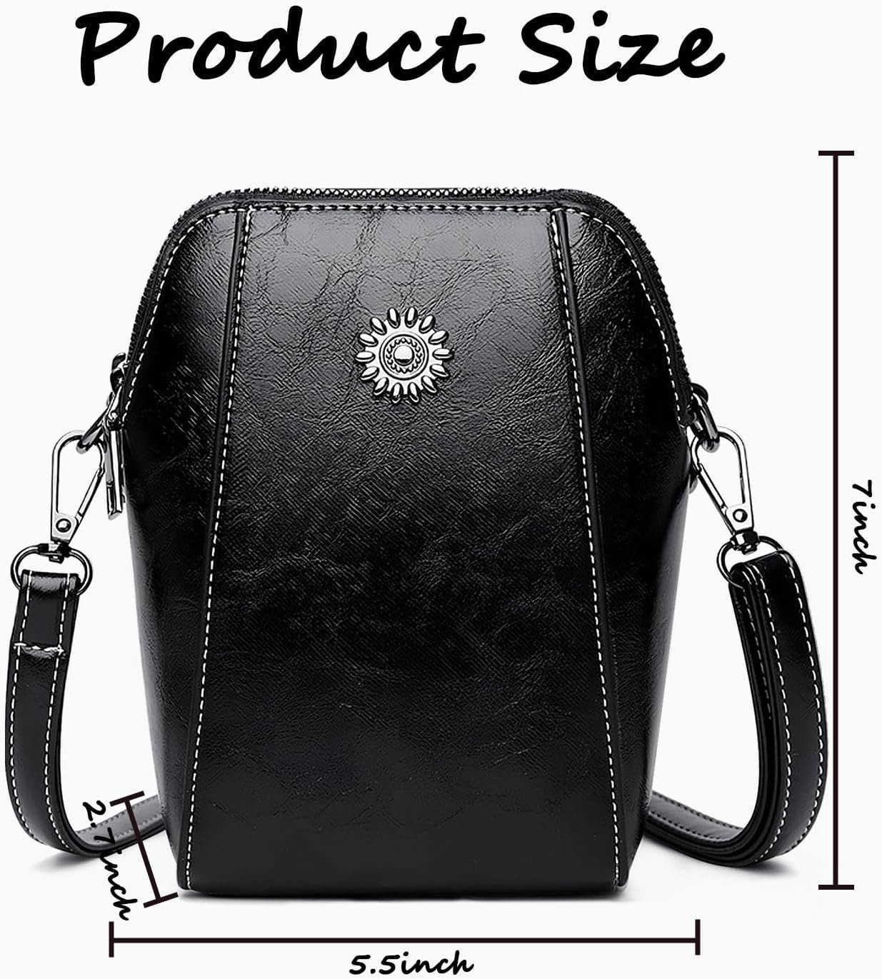 Retro Messenger Bag Leather Vertical Mini Mobile Phone Bag Ladies Versatile Shoulder And Messenger Bag Black Z250910