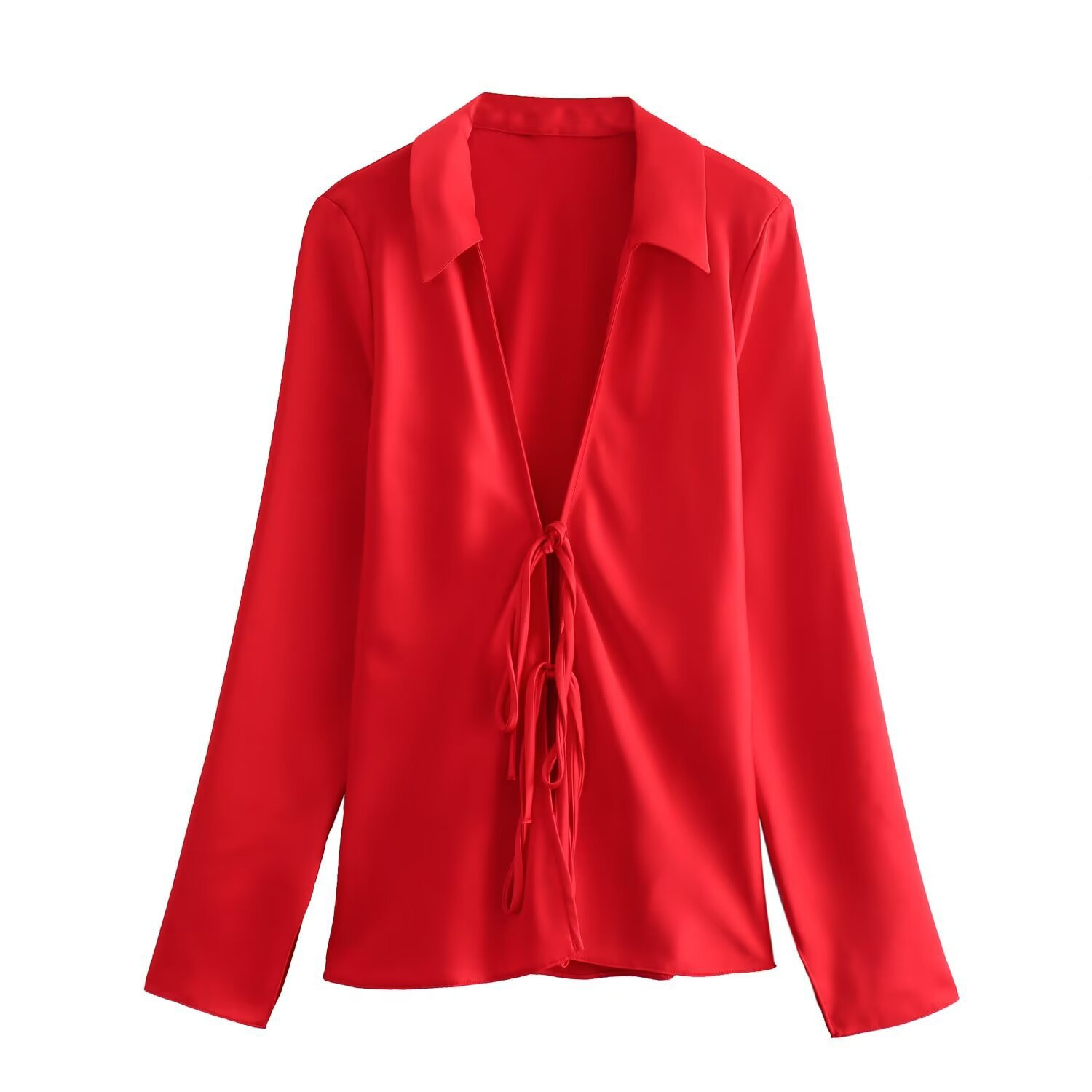 2025 European and American Women's design Summer New Style Butterfly Knot Silk Shirt Designer Shirt