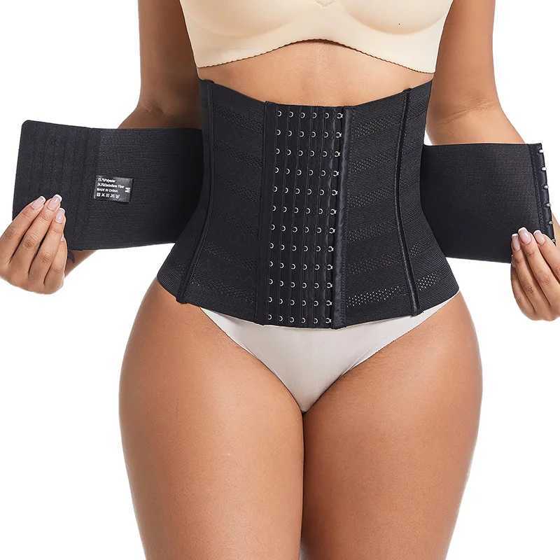 Shapewear Women Corset Waist Body Shaper Double Tummy Control Slimming Sheath Flat Belly Reductive Belts Cincher W250910