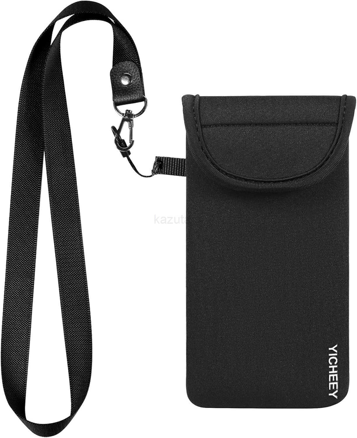 Cell Phone Pouch Neoprene Phone Sleeve w Belt Clip Loop Neck Lanyard Strap Compatible for iPhone 16 Pro Max S25 Ultra S25 S24 FE A16 A35 A55 Oneplus 1