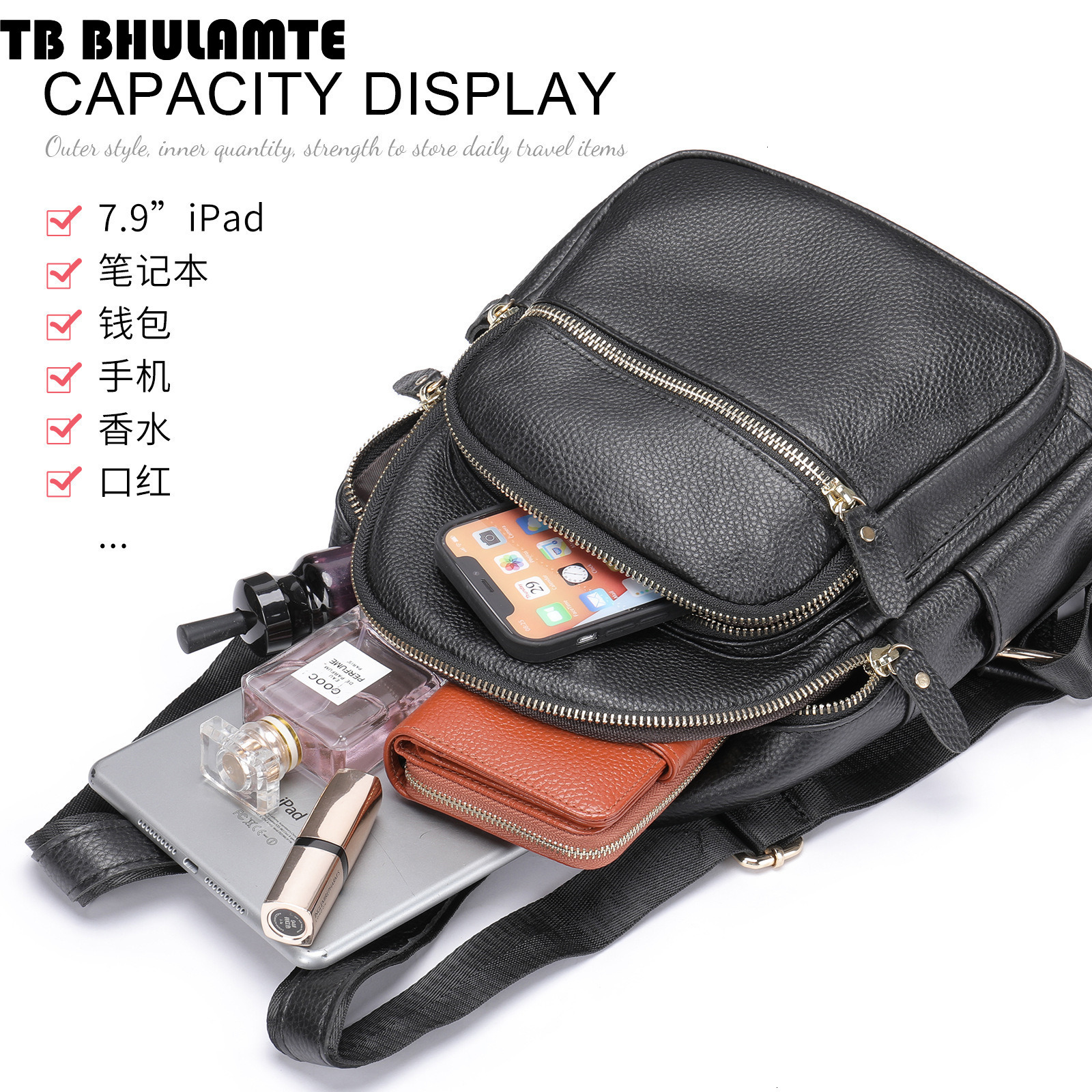 Free Shipping Designer Bag Genuine Leather Women's Backpack High-end First Layer Cowhide Soft Luxury Bag Leather Pure Leather Versatile Women