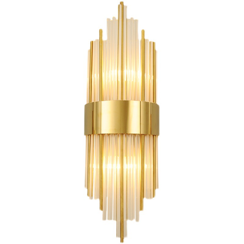 Nordic Modern Crystal Wall Lamp - Light Luxury Style For Living Room Accent Wall Staircase Corridor Bedroom Sleek Elegant Home Lighting Fixture-86006