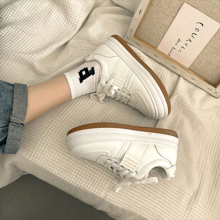 Niche Thick-Soled Sports Casual Women, Ins Style 2025 Summer and Autumn New Chunky Sneakers, White Designer Shoe Board Shoes for Women