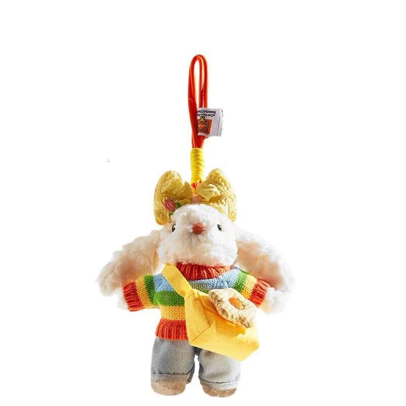 Cute Lop-Eared Rabbit Plush Bag Pendant Niche Doll Keychain Best Friend Gift for Women