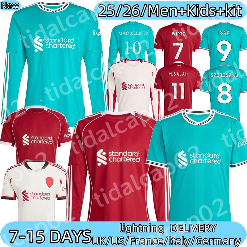 Season liverpoollses jersey VIRGIL SZOBOSZLAI MAC ALLISTER Ekitike soccer jerseys WIRTZ GAKPO FRIMPONG A.BECKER 2026 football shirt Mens Kids Kit sock Full sets New