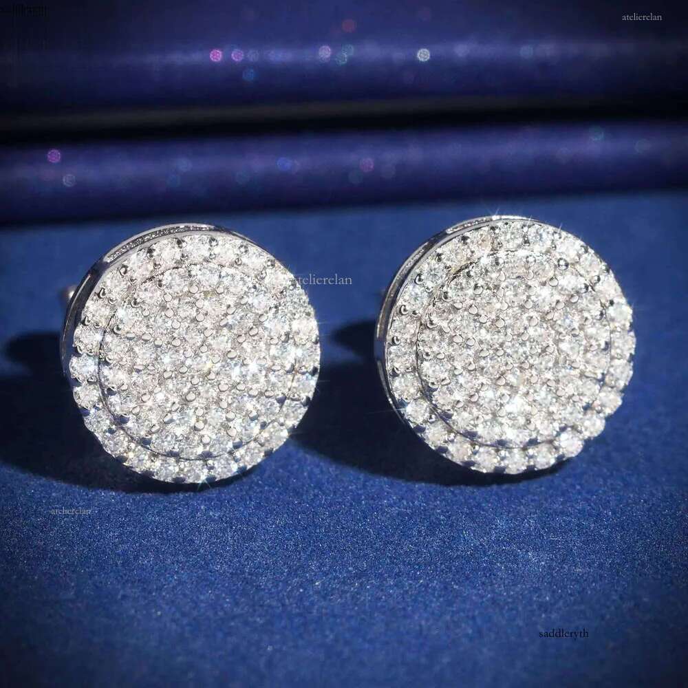 Dropshipping Dias Designs 10K Solid Gold HPHT /Moissanite Lab Grown Dia Stud Earring Fine Jewelry