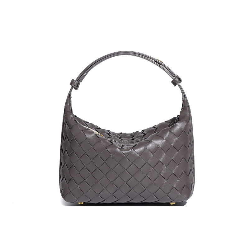 High-End Women's New Handwoven Lunch Box French Niche Stylish Handbag Shoulder Underarm Bag